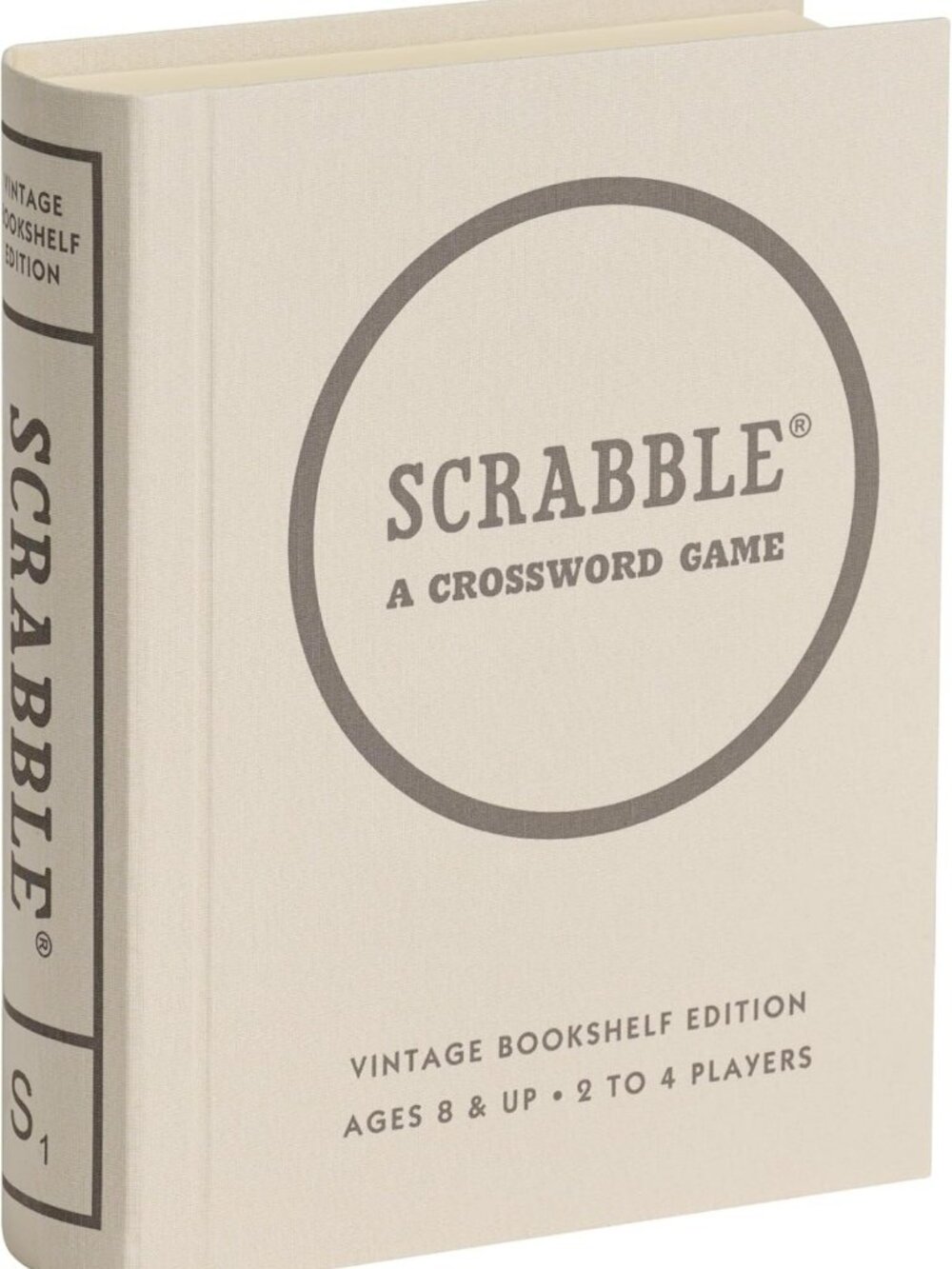 Vintage Scrabble Bookshelf Edition Board Game for 2-4 Players - Classic Fun!